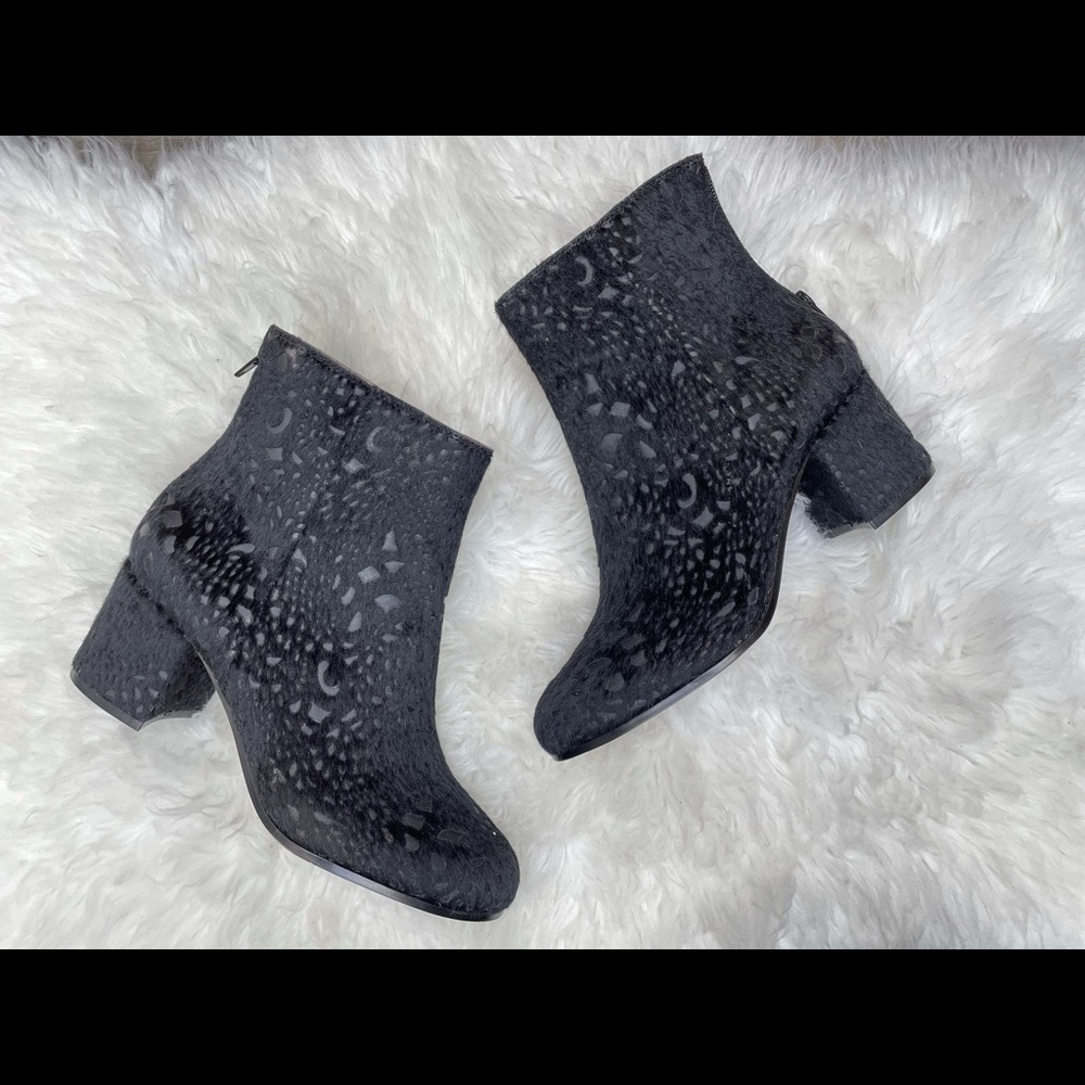 Anthropologie Bettye Muller faux calf hair boots